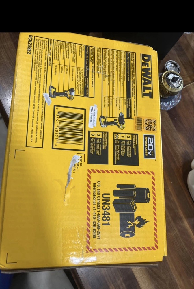 DEWALT 20 Volt MAX POWERSTACK Brushless Cordless 2-Tool Combo Kit- DCK228E2, New