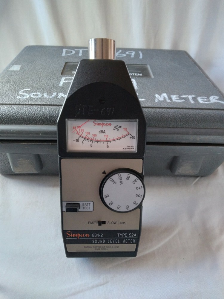 Simpson Sound Measuring System Sound Level Meter System Model 884-2 Type S2A
