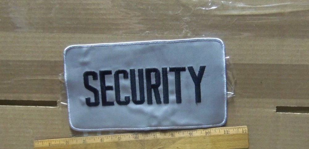Security Embroidered Back Patch