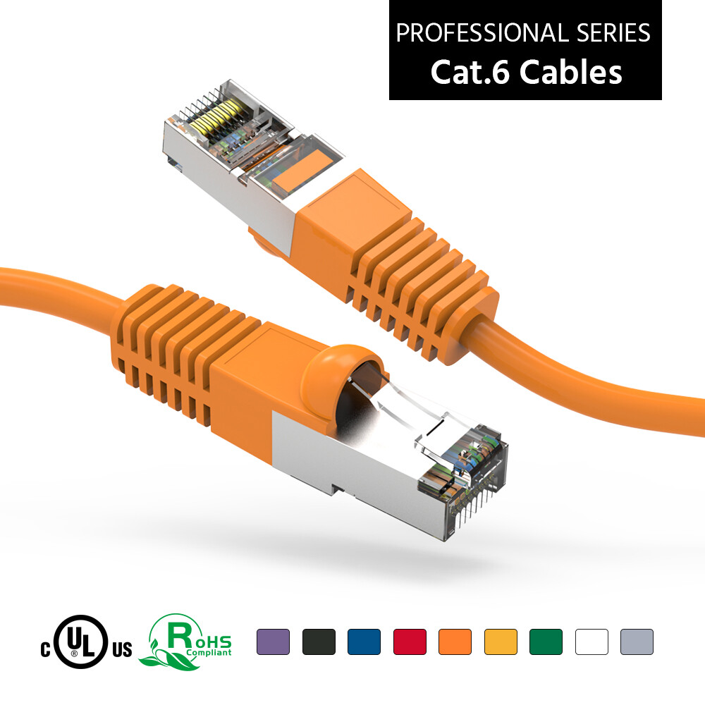CAT6 SSTP Network Giga Lan Patch Ethernet Double Shielded 1/2FT TO 25'FT Cable