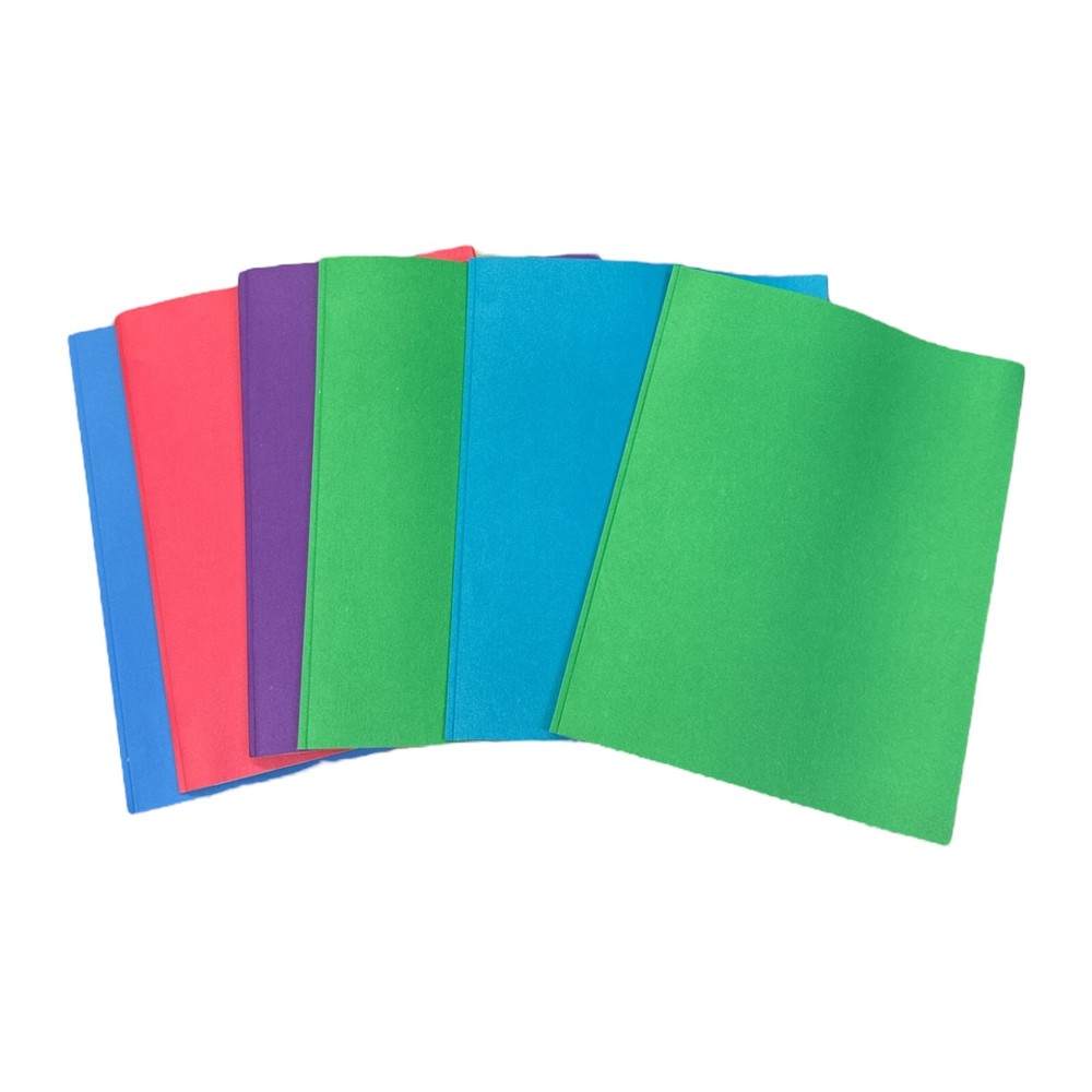 Two Pocket Portfolio with Tangs – 6 Pack, Assorted Colors
