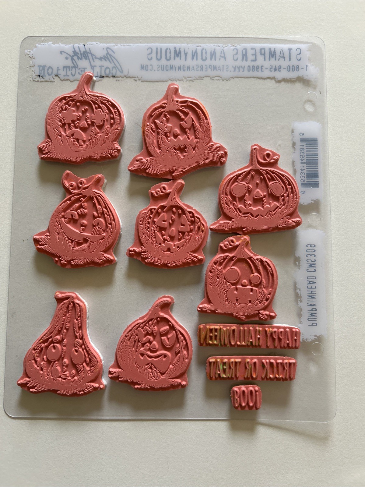 Tim Holtz Stampers Anonymous Pumpkinhead Halloween Scarecrow Unraveled 4 Sets