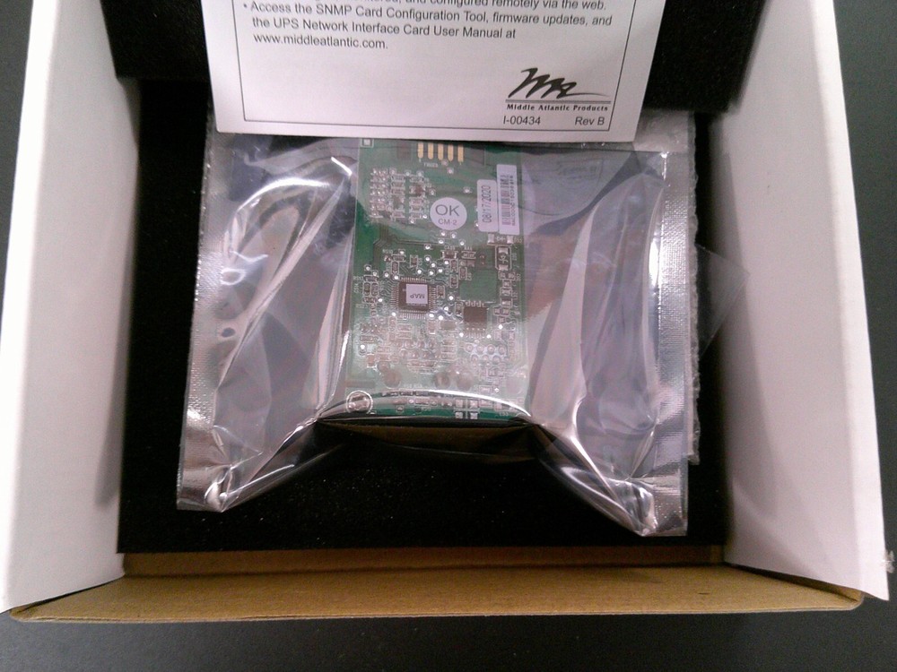 Middle Atlantic UPS-IPCARD Network Interface Card (NEW)