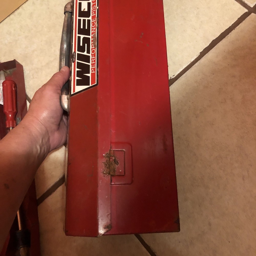 VINTAGE Wiseco Performance Piston RED TOOL BOX w/ TRAY Preowned