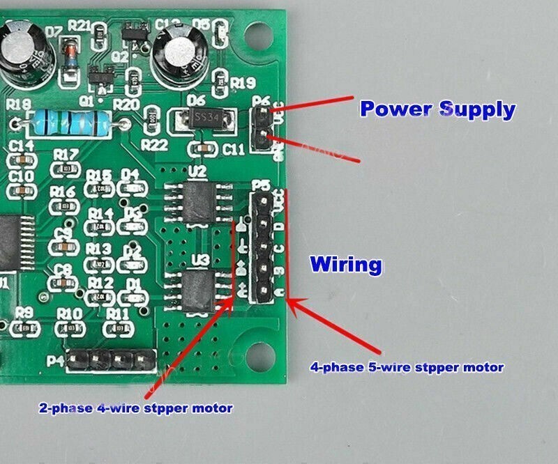 2-PHASE & 4-Phase 5-Wire Stepper Motor DC 5v-12v Driver Board Speed Controller