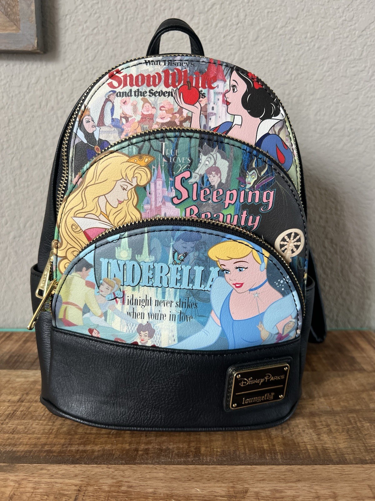 NWT Disney Parks Loungefly Princess Mini Backpack Snow White Cinderella Sleeping