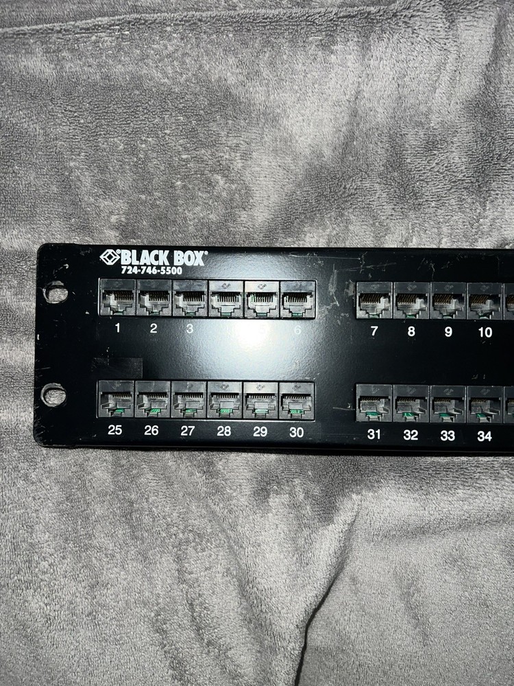 Black Box JPM906A-R5 48 Port Cat5e Feed Through Patch Panel,