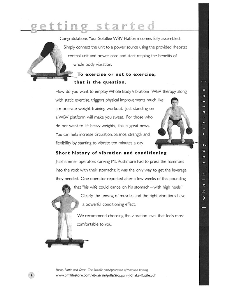 SOLOFLEX WBV Vibration Platform with Speed/Sensitivity Controller Tested Working