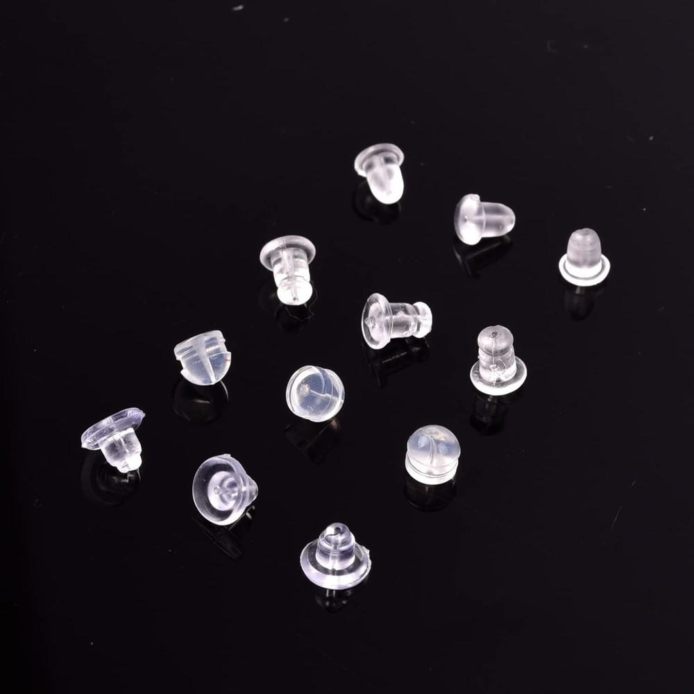 6 Sizes Earring Backs Rubber, ARRITZ 300PCS Soft Silicone Earring Backs Replacem