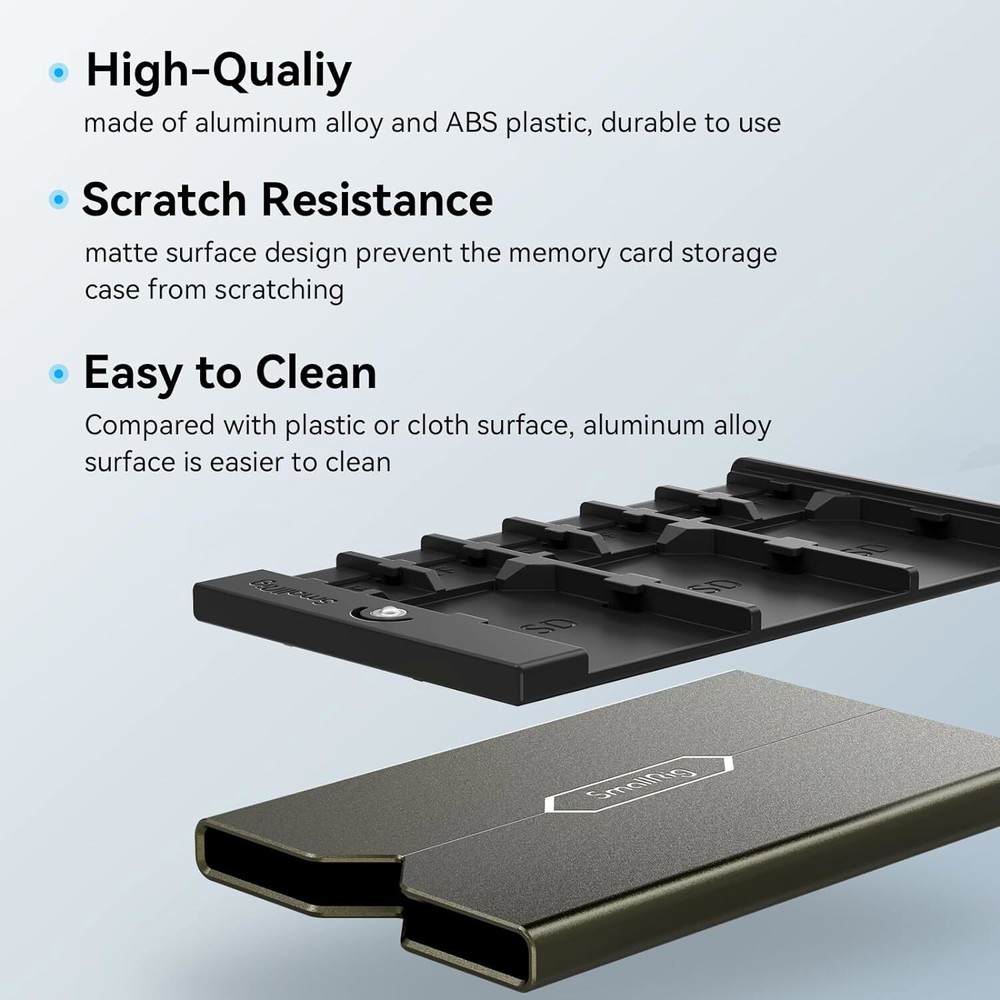 SmallRig Memory Card Case Holder Storage for SD / Micro SD / SIM Cards