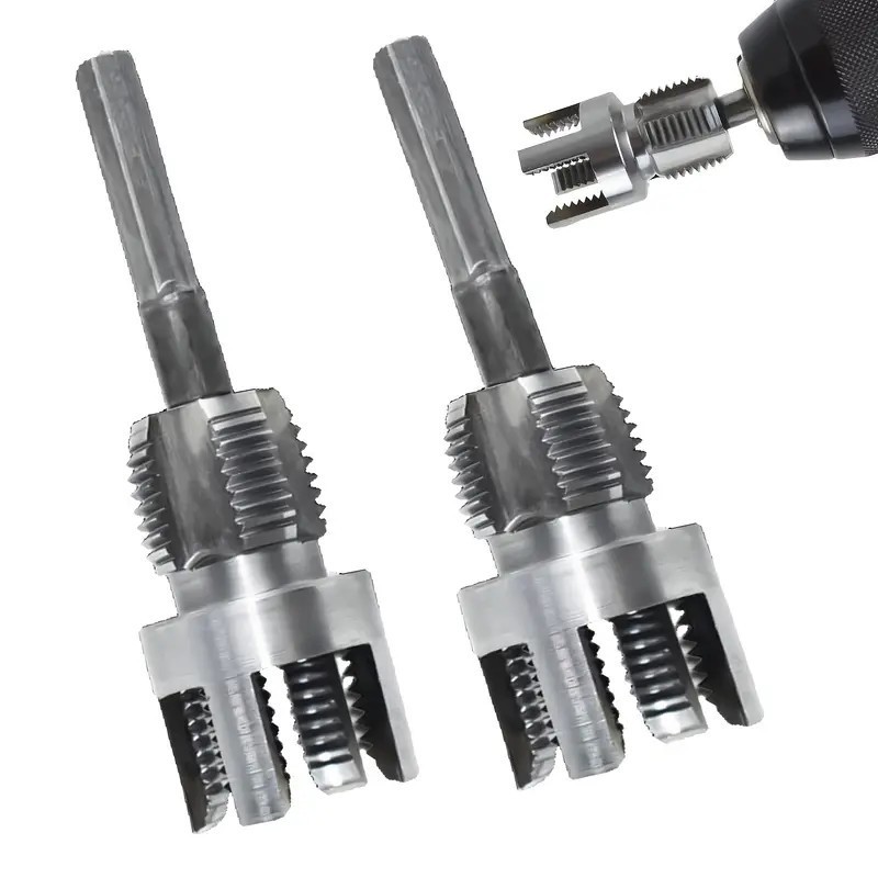 2-Integrated Internal & External Pipe Threading-Tool, PVC Pipe Threader Kit USA