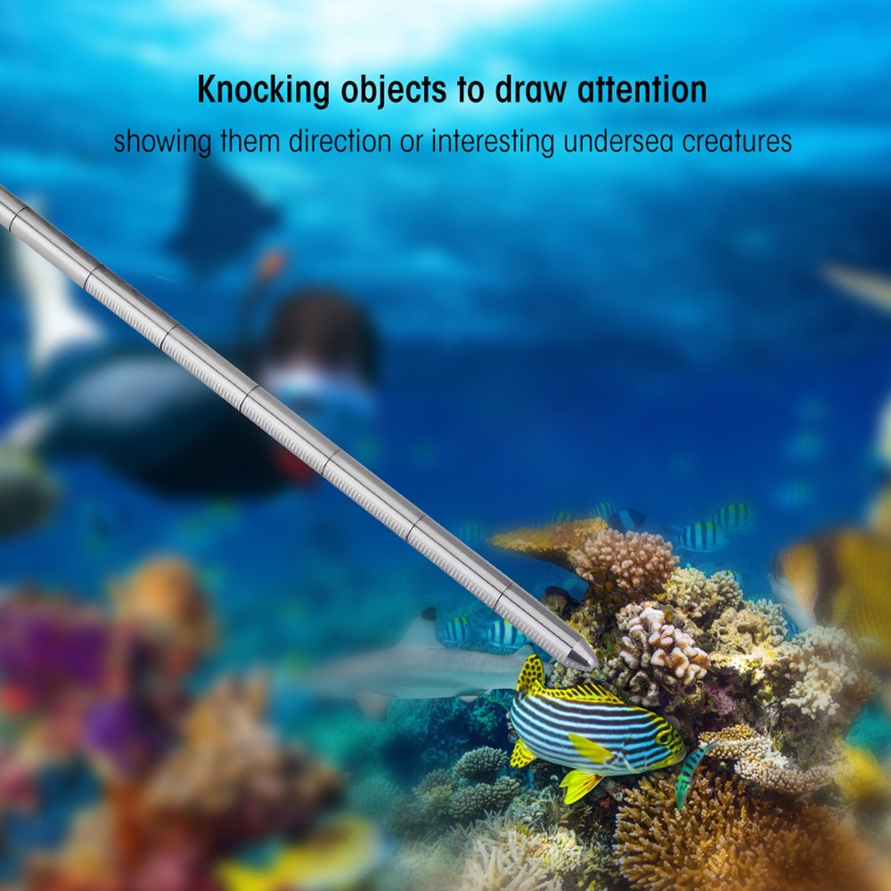 (Gray)KEEP DIVING Scuba Diving Noise Maker Stick Rod Pointer With Parachute NY