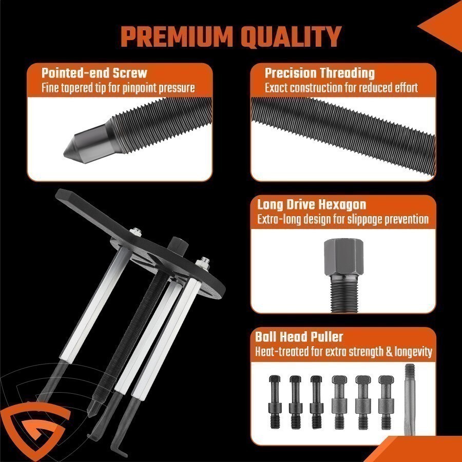 21 in1 Bearing Disassembly Puller Inner Hole Removal Tool Three-jaw Puller */