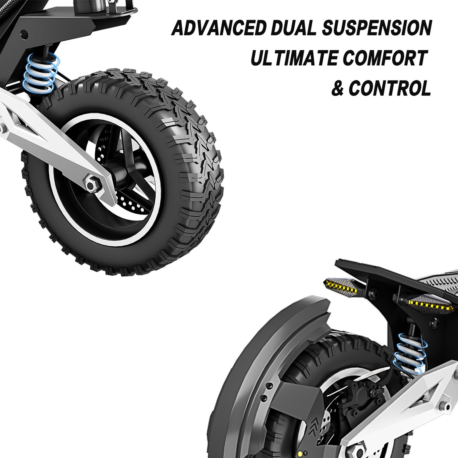 5000W Electric Scooter for Adults 55Miles 50MPH Off-Road Tire Fast E-Scooter NFC