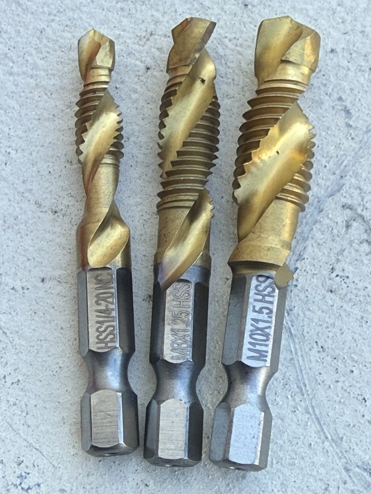13pcs Quick Change HSS Titanium SAE Metric Drill & Tap Thread Spiral Screw Bit