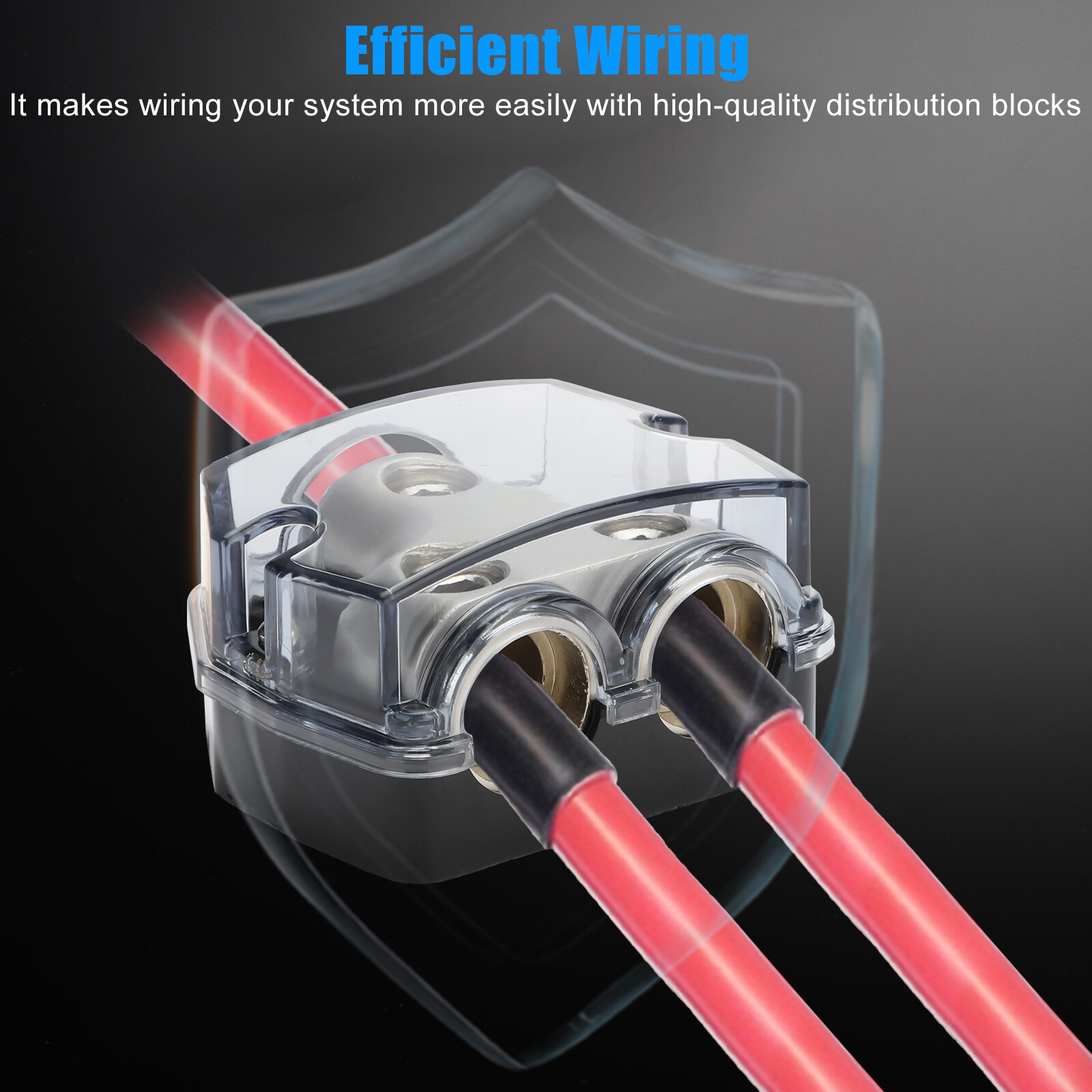 2X 2Way Distribution Block 0 Gauge In Out Car Audio Amp Power Ground Distributor