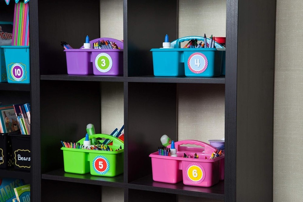 (6 PACK) Teacher Created Resources Assorted Primary Colors Plastic Caddy