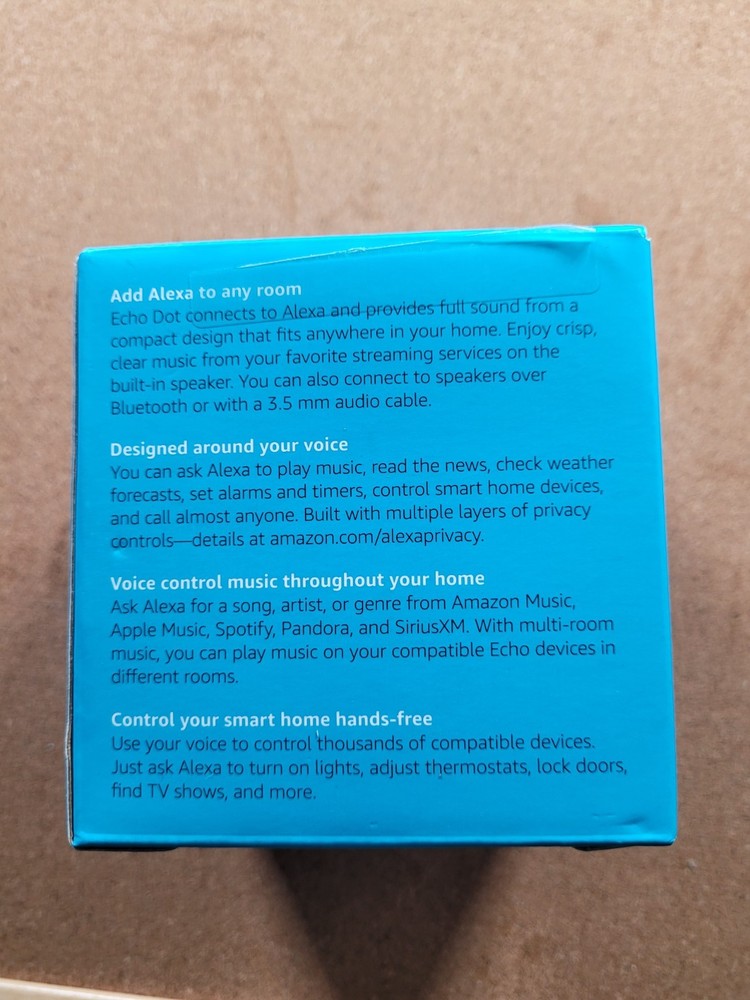 Amazon Echo Dot 3rd Gen Smart Speaker Alexa – Open Box Never Used