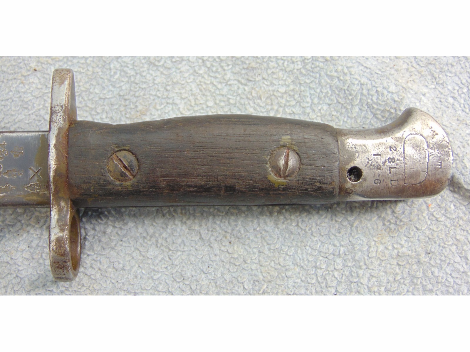 P1907 EFD SANDERSON ENFIELD RIFLE BAYONET 1907 SCABBARD LONDON REGIMENT UNIT