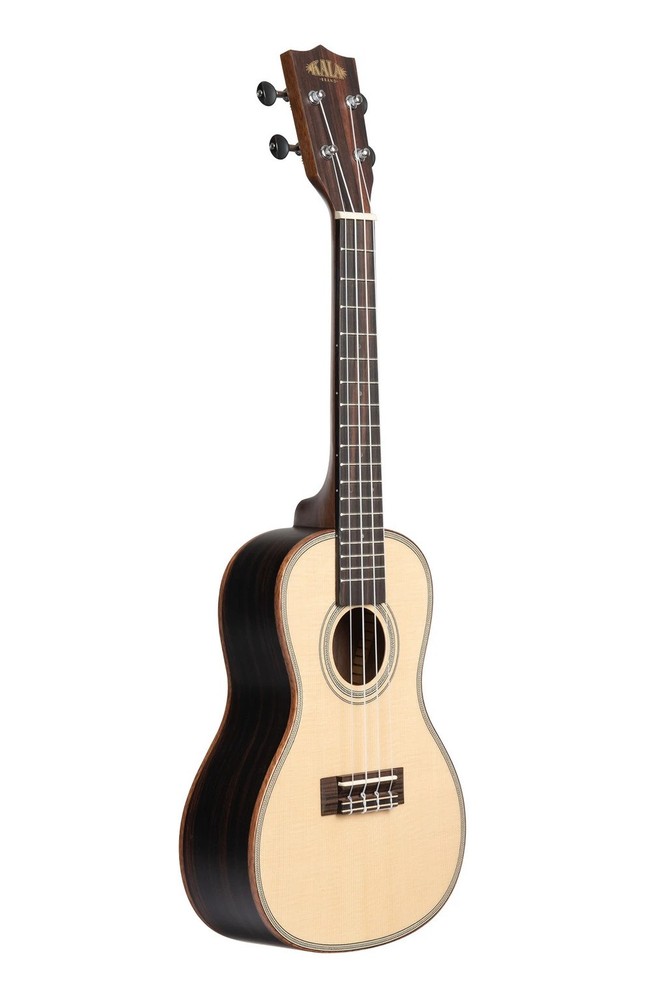 Kala Solid Spruce Top Striped Ebony Sides Concert Ukulele Uke