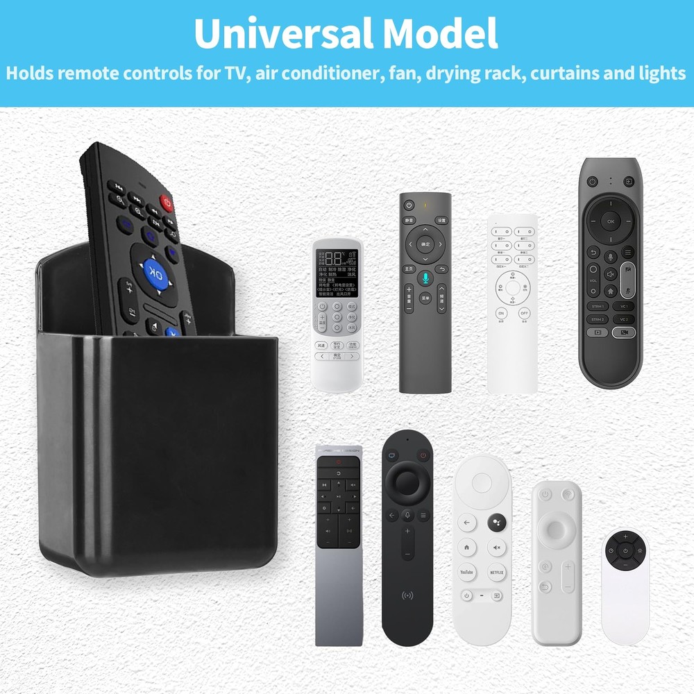 Remote Holder Wall Mount 2 Pcs | Practical Storage for TV, Pens, Scissors
