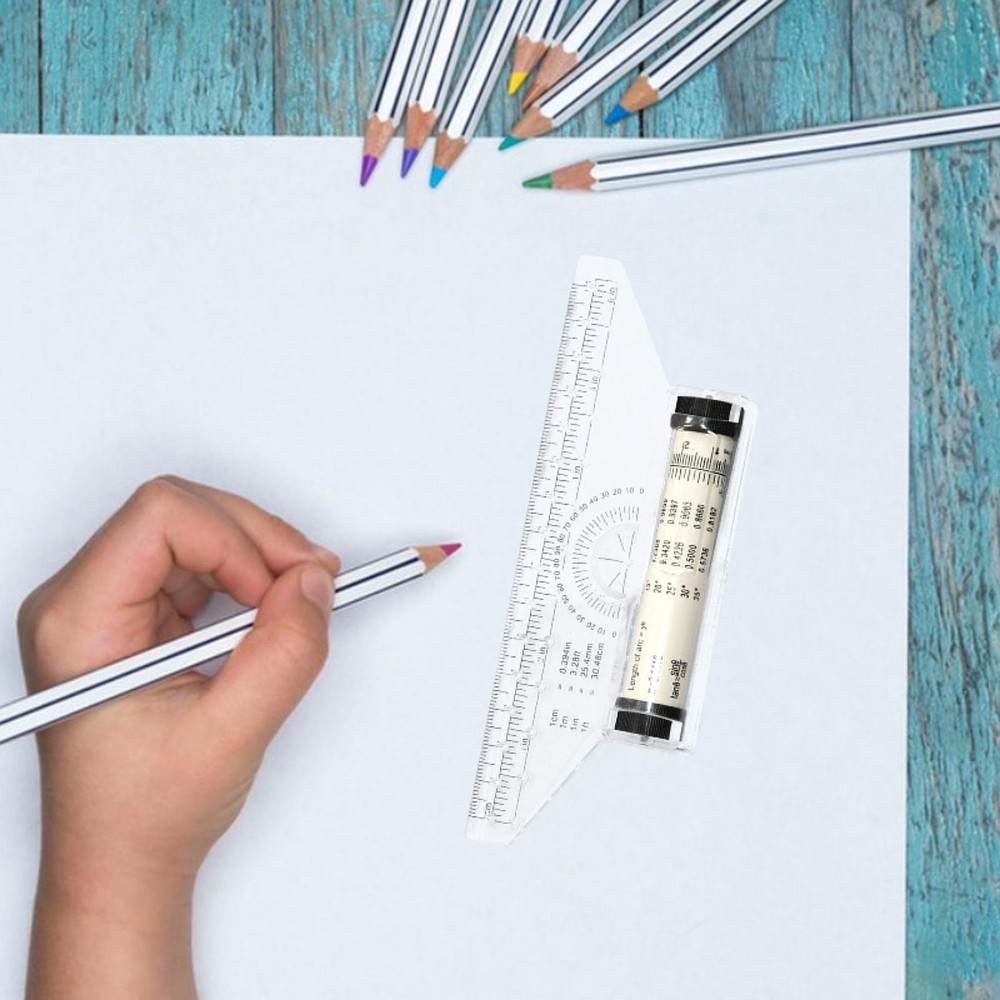 Parallel Rolling Ruler Multipurpose 6 inch and Metric Protractor for