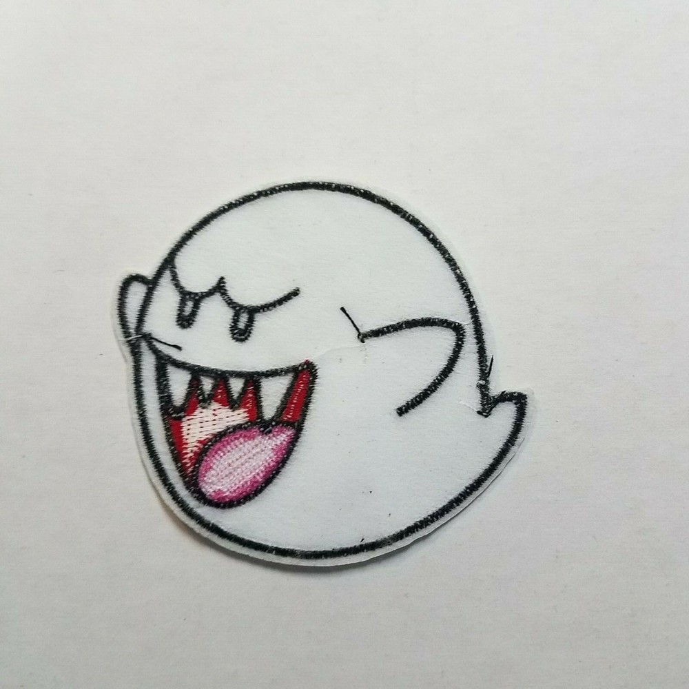 Super Mario Bros Ghost Boo Patch 3 inches tall