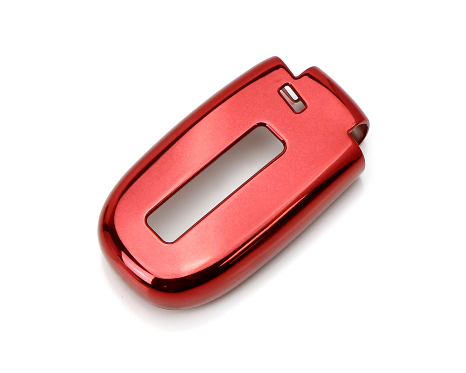 Chrome Red TPU Key Fob Case For Dodge Charger Challenger Jeep Chrysler, etc