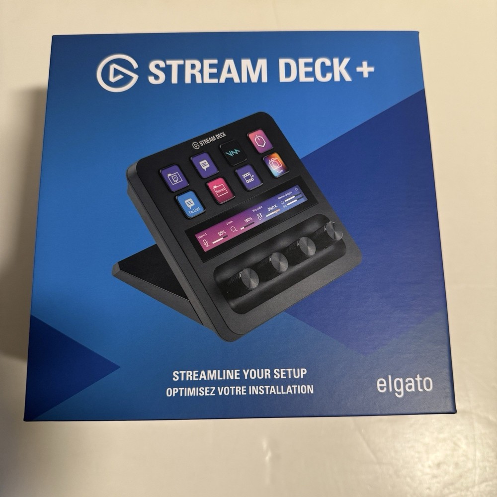 Elgato Stream Deck + Audio Mixer Production Console & Studio Controller Black