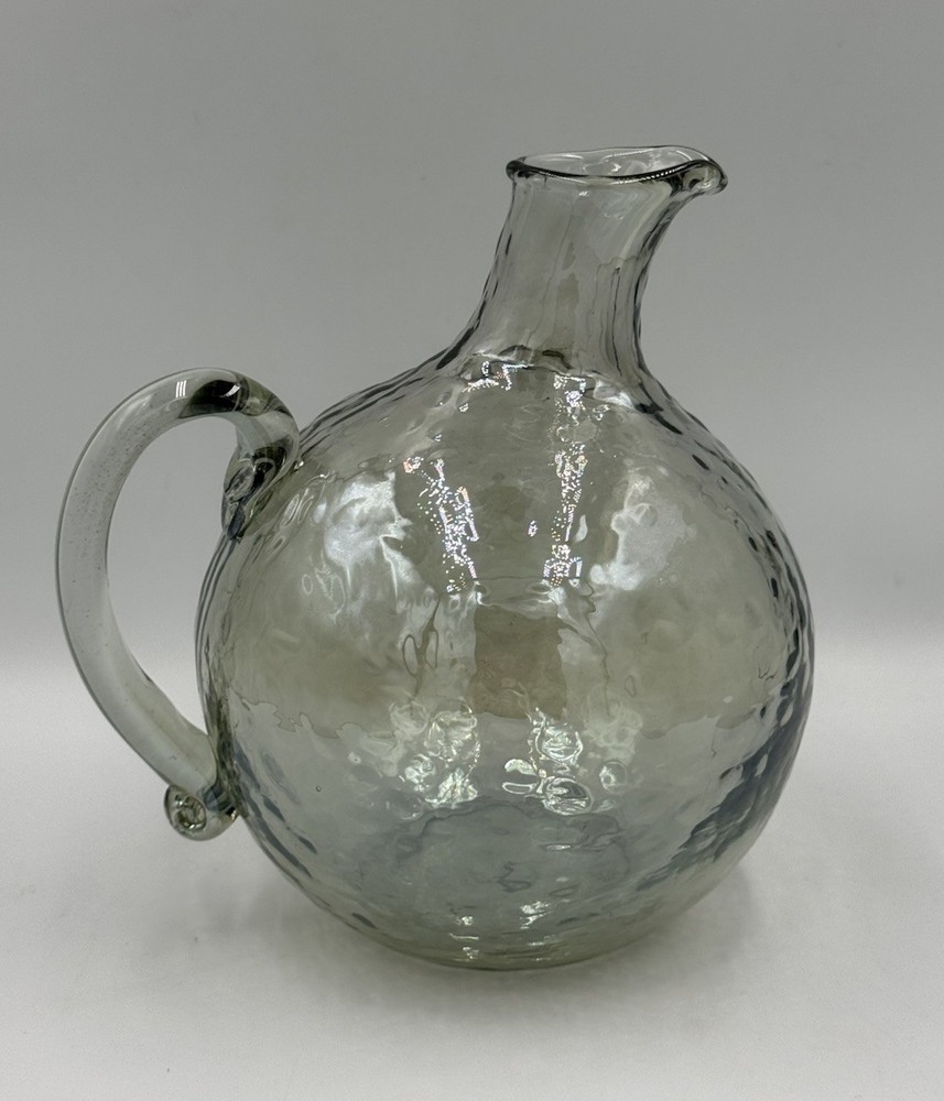 Behome Pebble Glass Iridescent Globe Pitcher