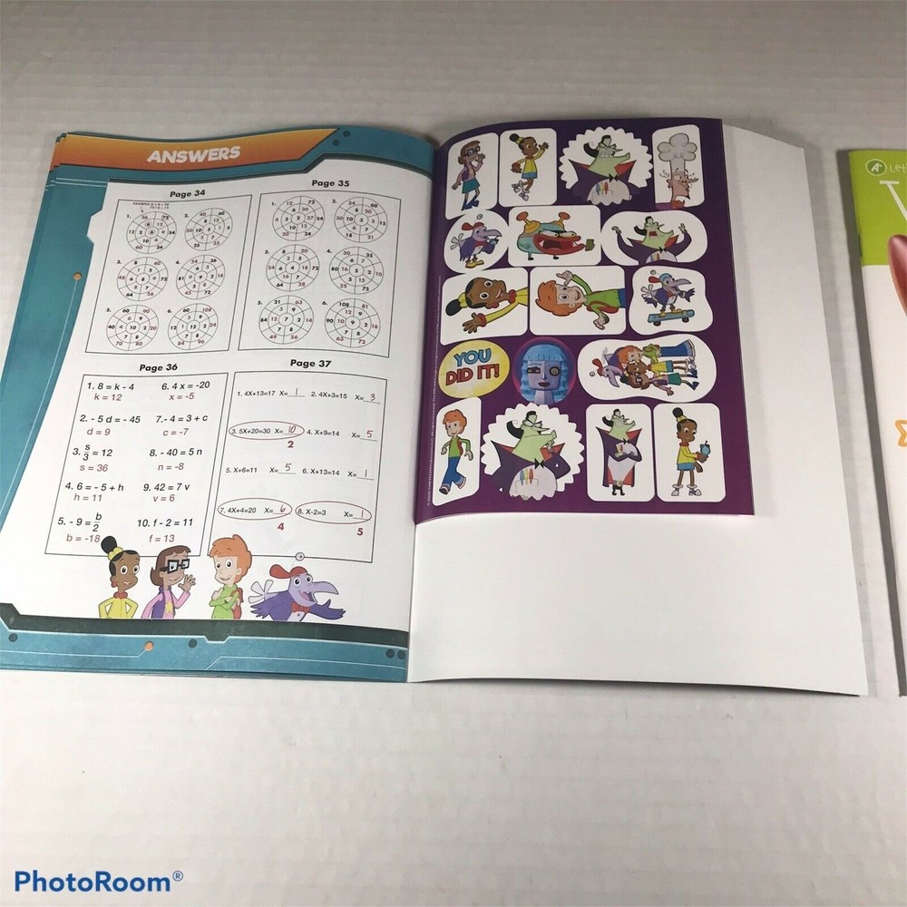 2-Pack Cyberchase/Multiplication Grades 2-3 Workbooks New