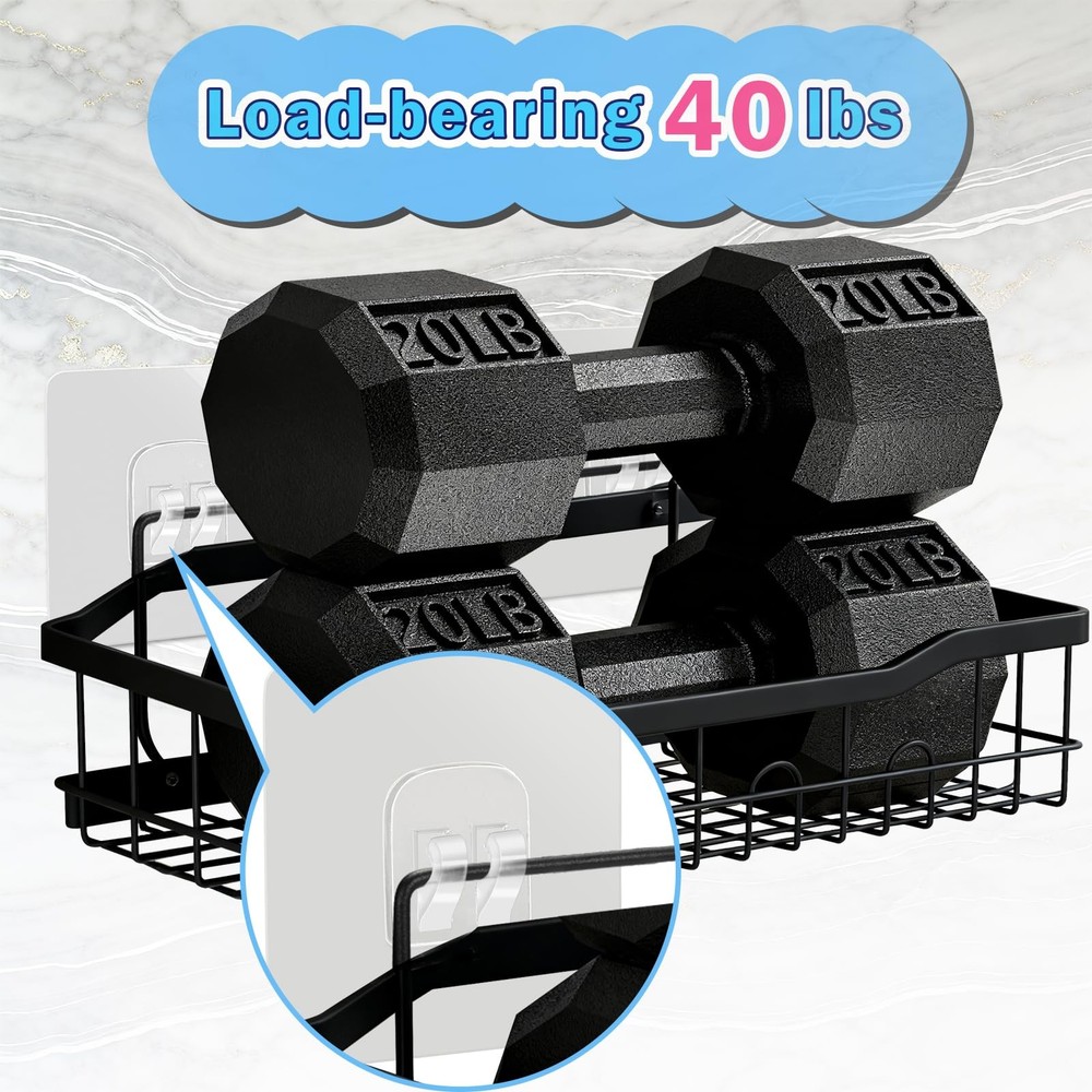 6 Pack Shower Caddy Adhesive Replacement, Extra Thick Bath Toy Storage Replac...