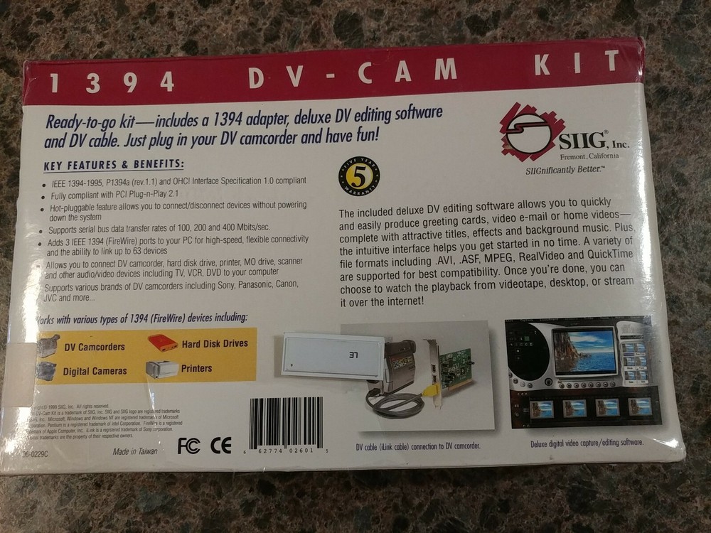 1394 FireWire DV-CAM Kit NN2601 - New