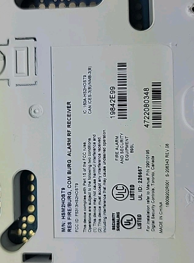 DSC HSM2HOST9 PowerG Host Home Security Transceiver