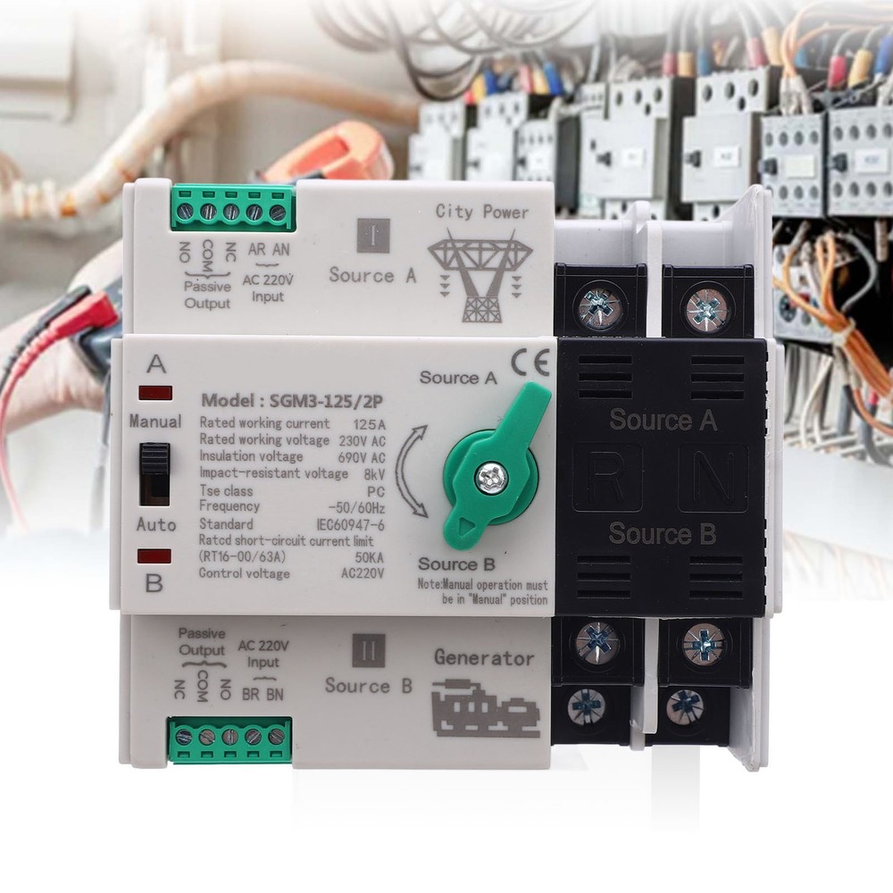 125A Double Power Automatic Transfer Switch For Generator Excellent