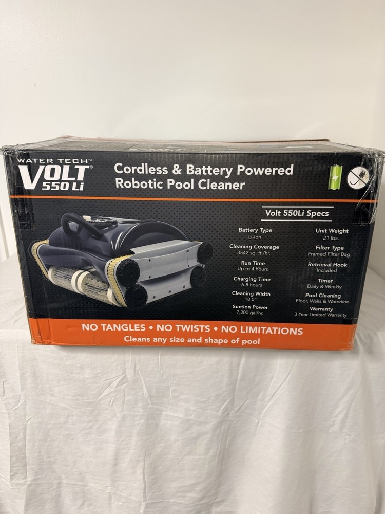 Water Tech Volt 550Li Cordless Robotic Pool Cleaner | Lithium | Tested & Working