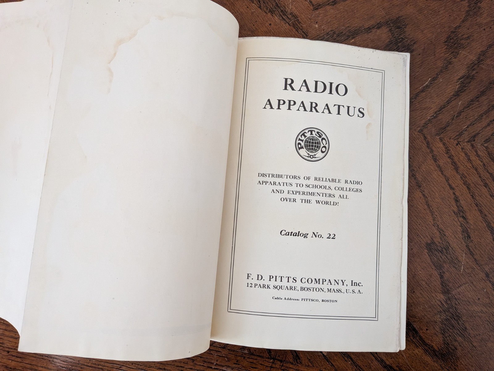 Pittsco Radio Apparatus Catalog No. 22