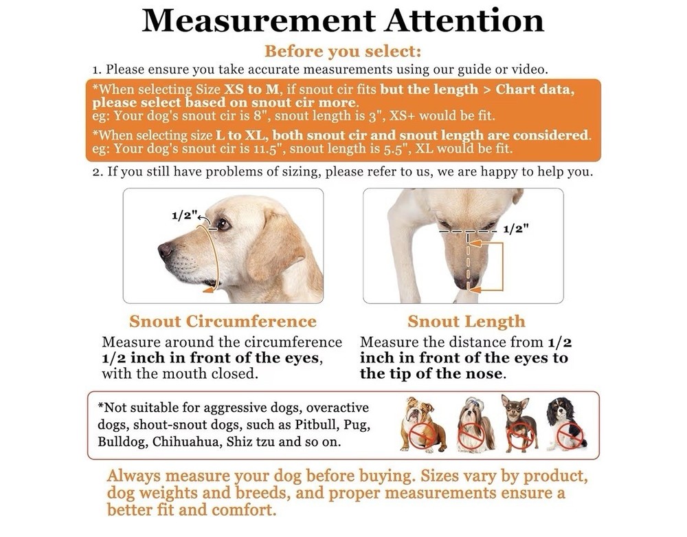 Crazy Felix Dog Muzzle, Soft Mesh Muzzle Large