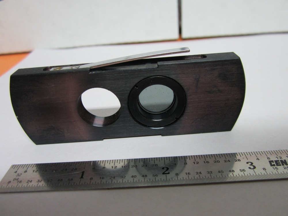 MICROSCOPE PART POLARIZER SLIDE ?? POL OPTICS BIN#B1-R-17