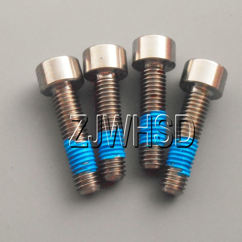 4pcs M5 x 20 Ti Titanium Screw Bolt Allen hex Socket Cap head with ThreadLocker
