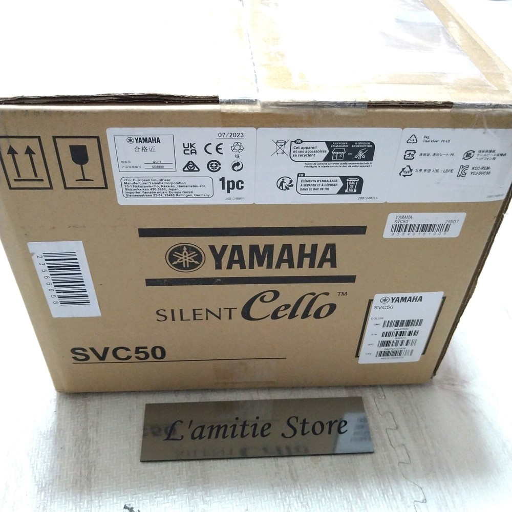 YAMAHA Silent Cello SVC50 Basic Model Electric JP SVC 50 Black 4 Strings 123cm