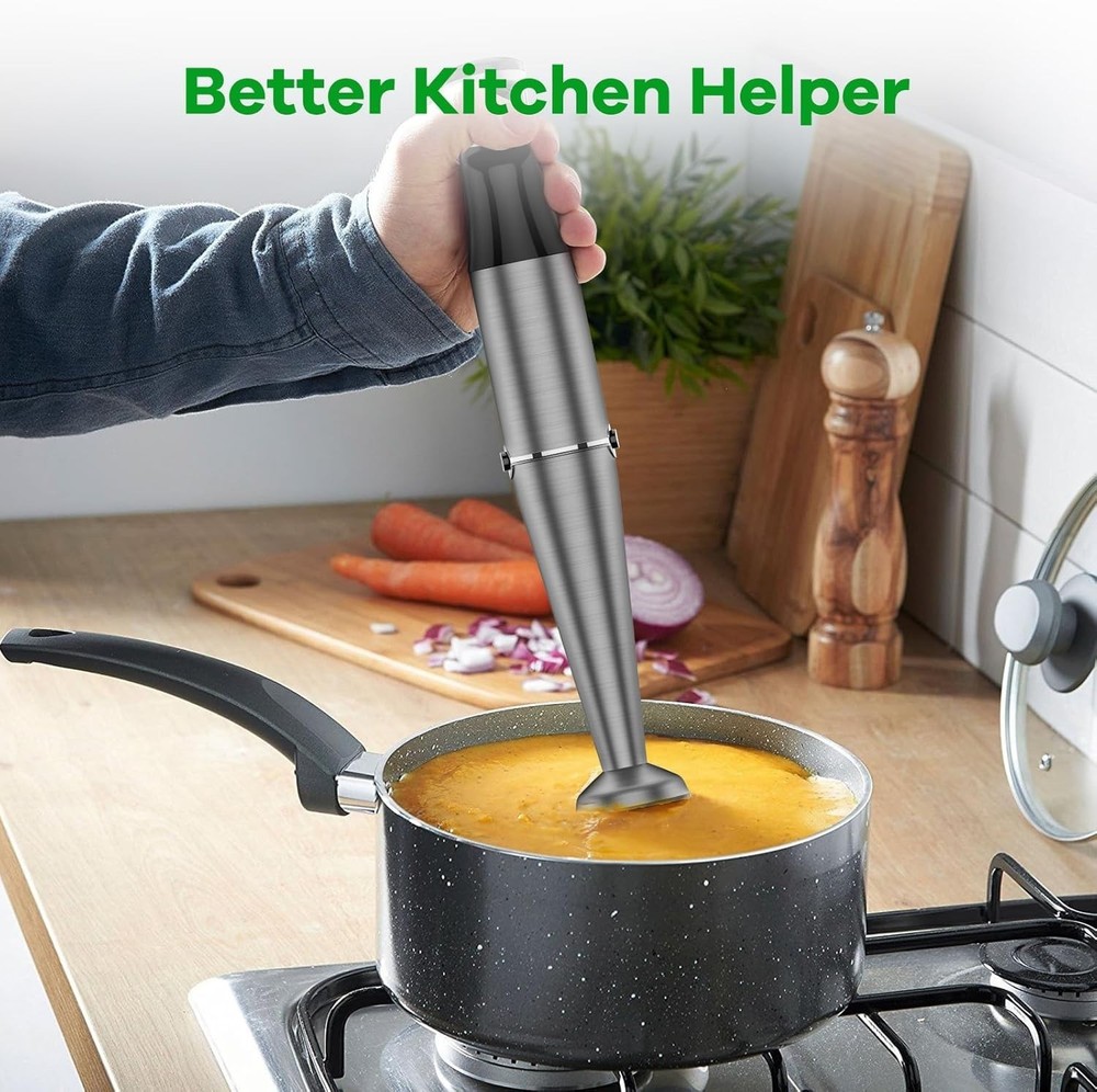Immersion Blender Handheld Corded Hand Blenders Set 1100W, Trigger Variable S...