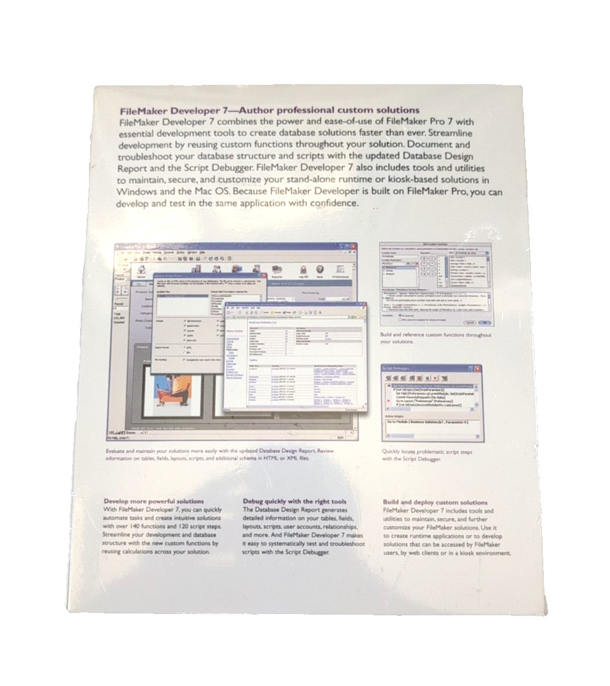 FileMaker Developer 7 Retail Full Version Windows Mac Original CD w/ License Key