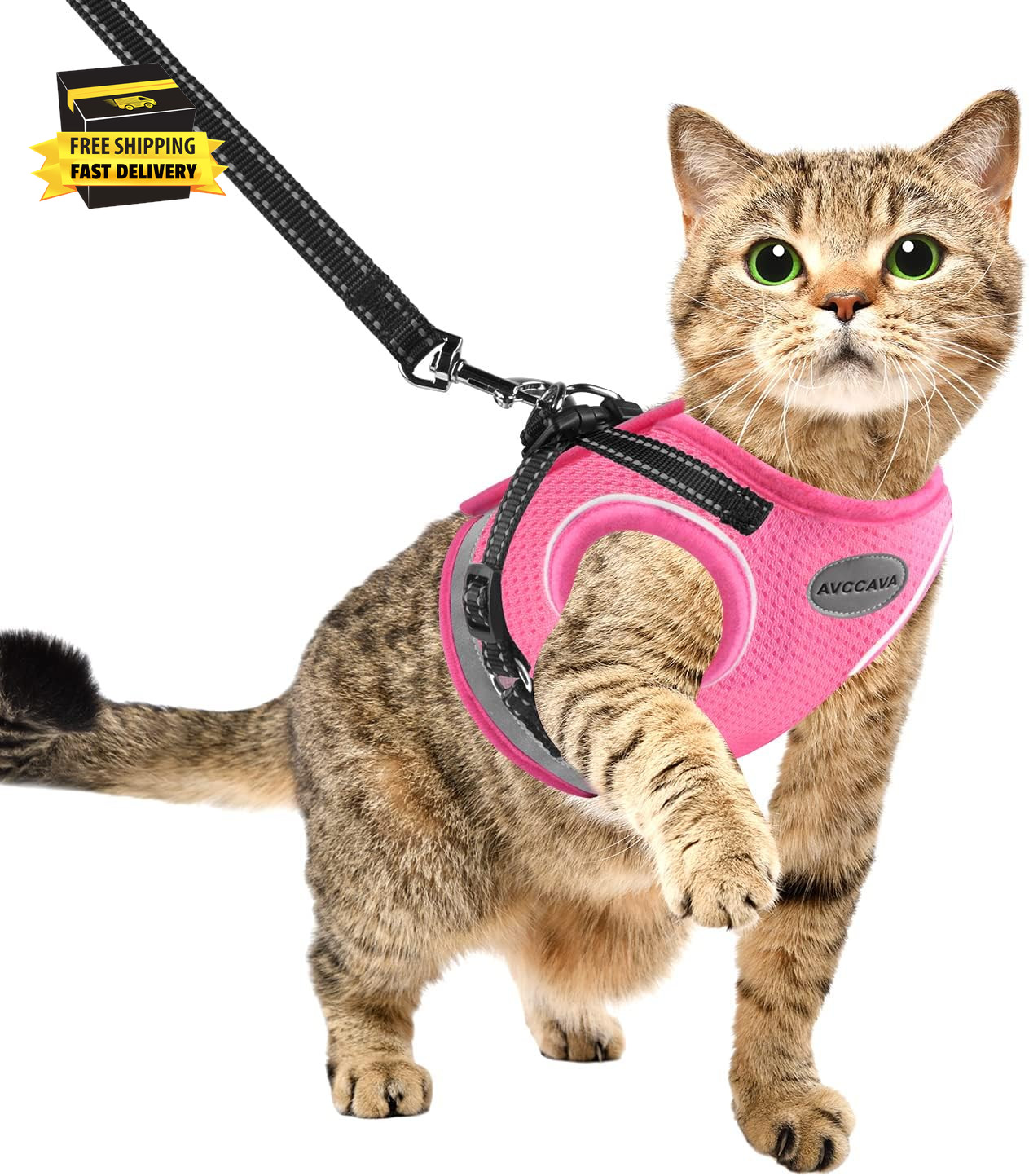 Cat Harness and Leash for Walking, Kitten Escape Proof Harnesses, Adjustable Ref