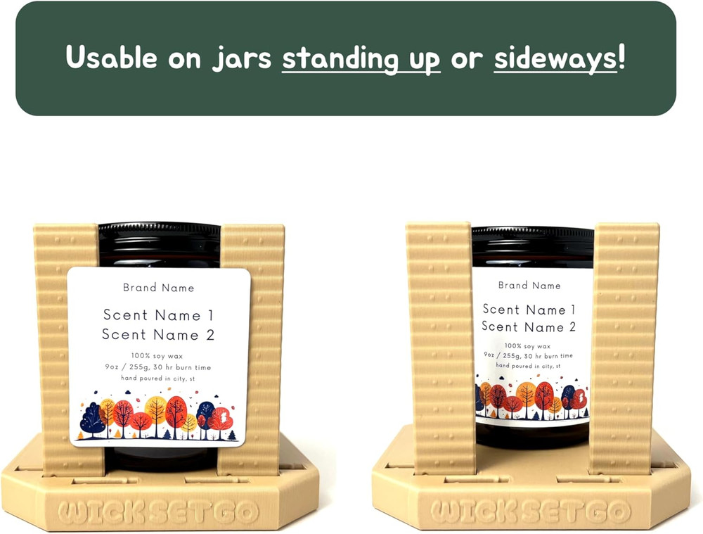 Sticker Label Application Installation Tool for Jars Containers Bottles Aligner