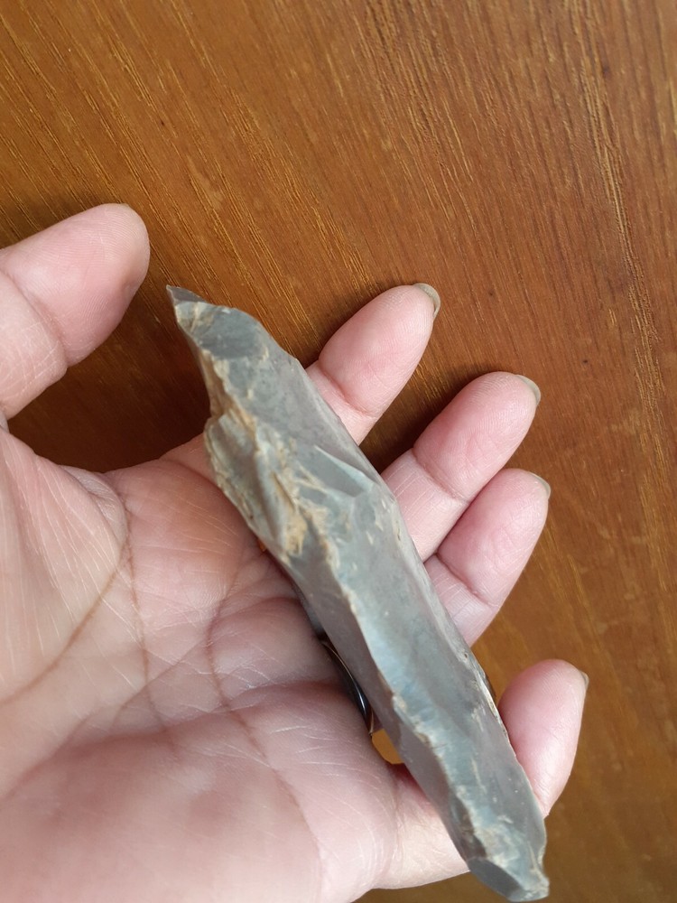 3.75" Native American Indian Sharp Flint Broken Flint Knife #B41