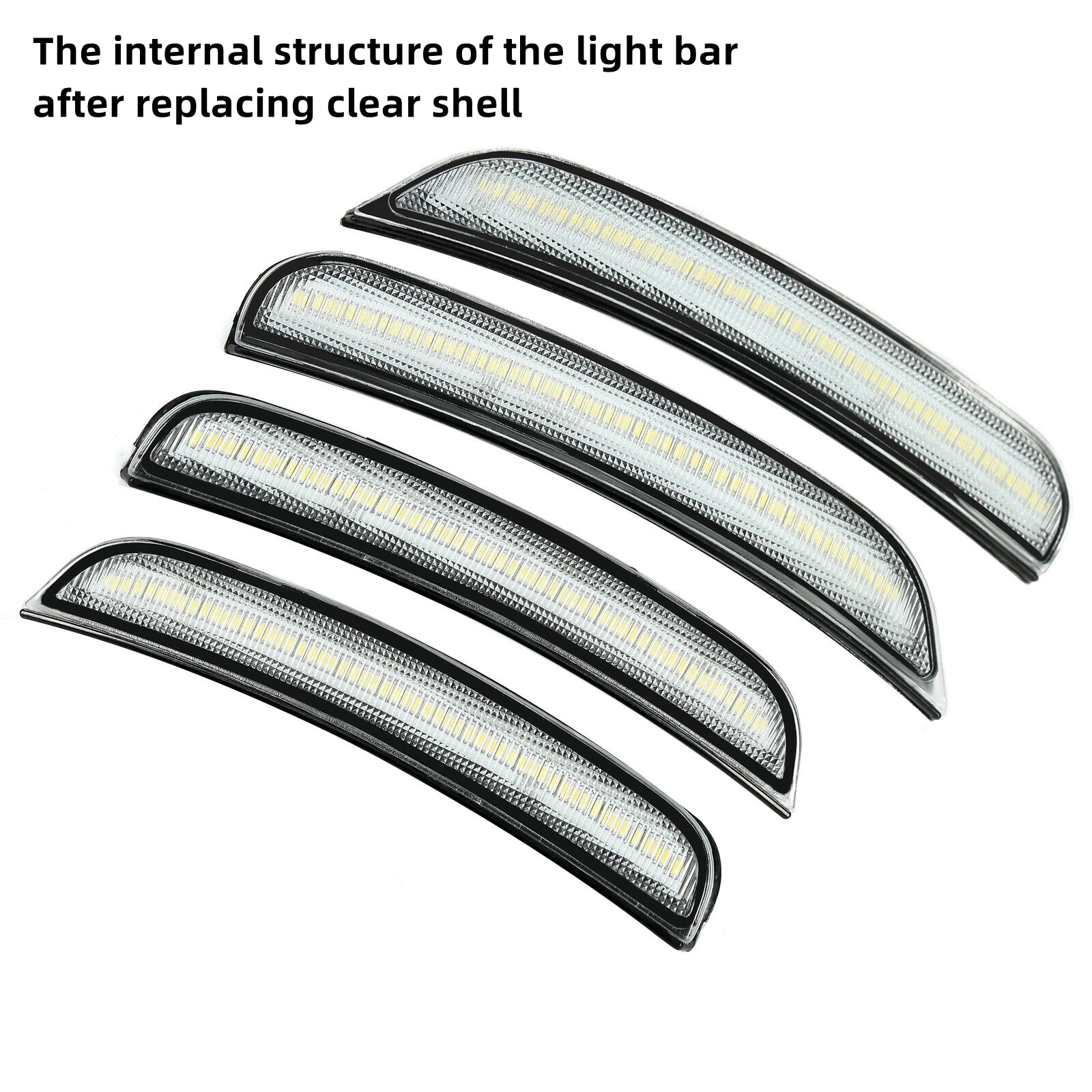 4x Smoked LED Side Marker Lights For 15-22 Dodge Charger R/T Scat Pack SXT SRT