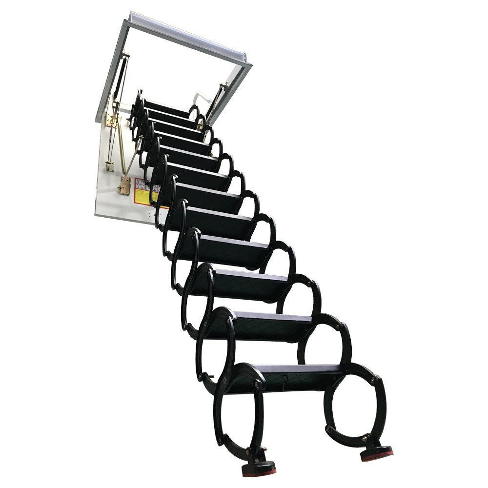 Pull-down Ceiling Folding Stairs Retractable Loft Attic Stairs 31.5*35.43inOpen