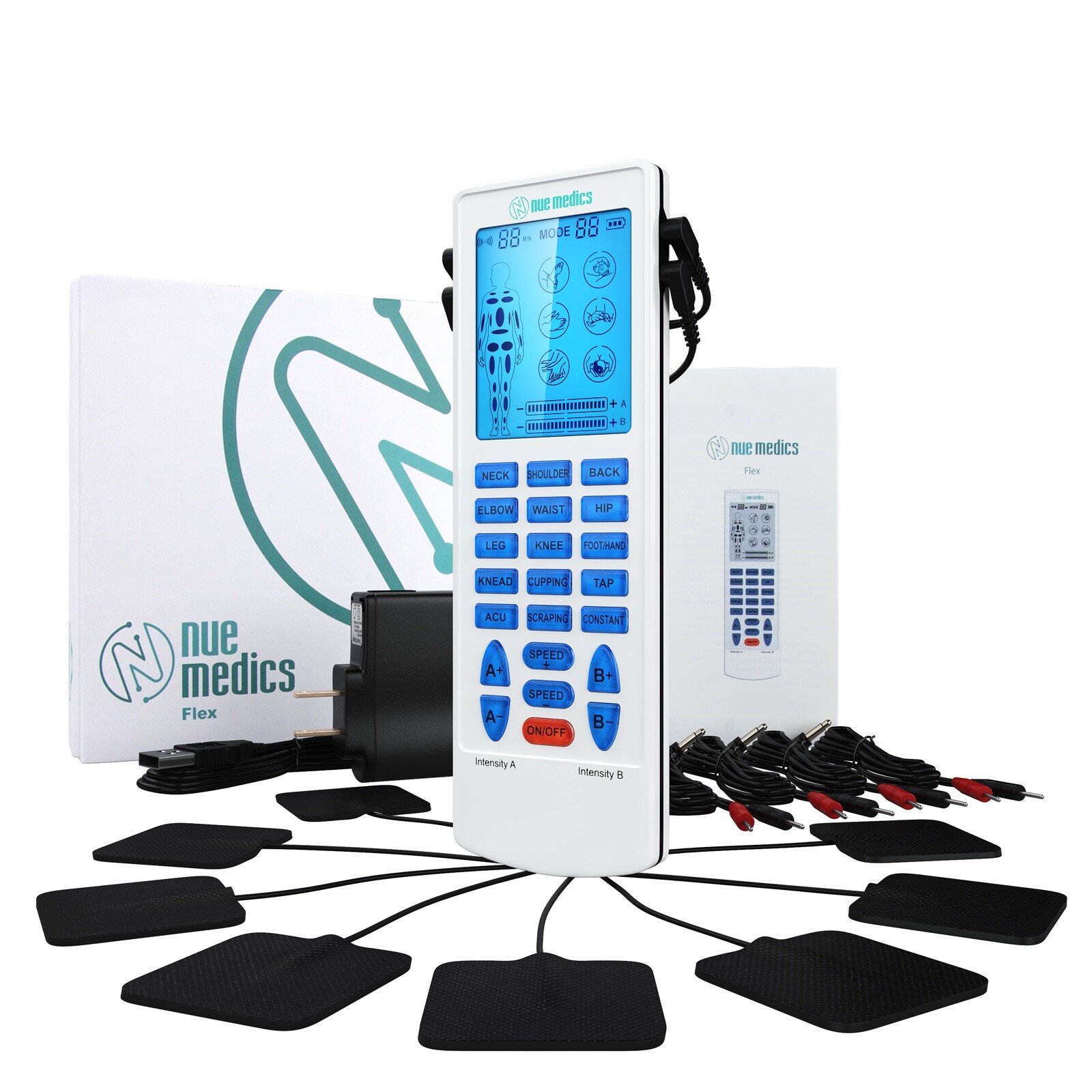 Tens Unit Muscle Stimulator Electro Pulse Massager Full Body 4 Channel Device