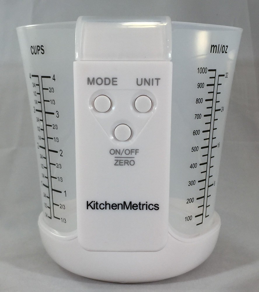 Digital Kitchen Scale and Measuring Cup White